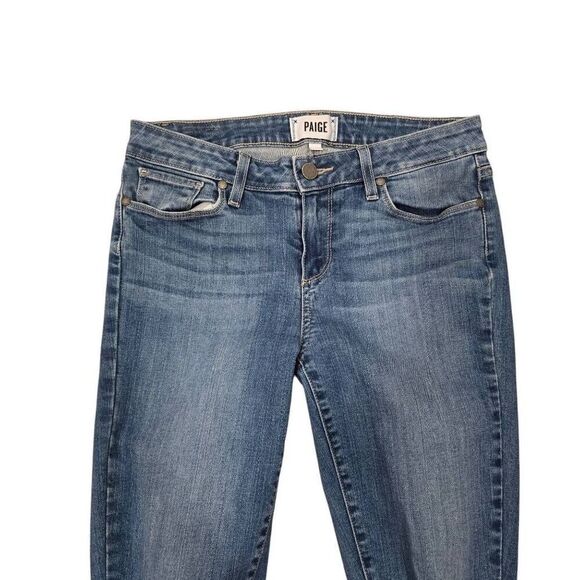Paige Verdugo Ultra Skinny Jeans Women's 29 Blue‎ Denim Distressed Retro Stretch - Picture 2 of 6